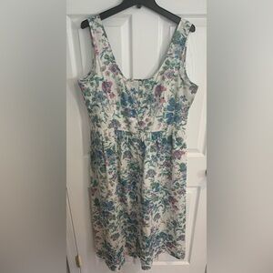 J. Crew Button-Front Cotton Poplin Dress in English Garden. Size 16. NWT.